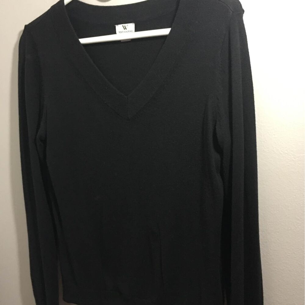 Worthington Womens  Lightweight Sweater Black Size Medium